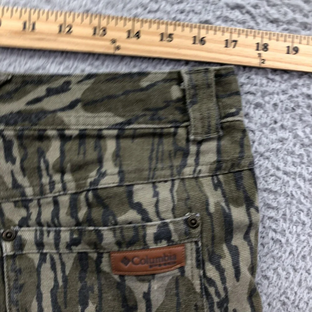 Columbia Pants Mens 34x34 Green Camo Cargo Relaxed Straight PFG Outdoor Hunting